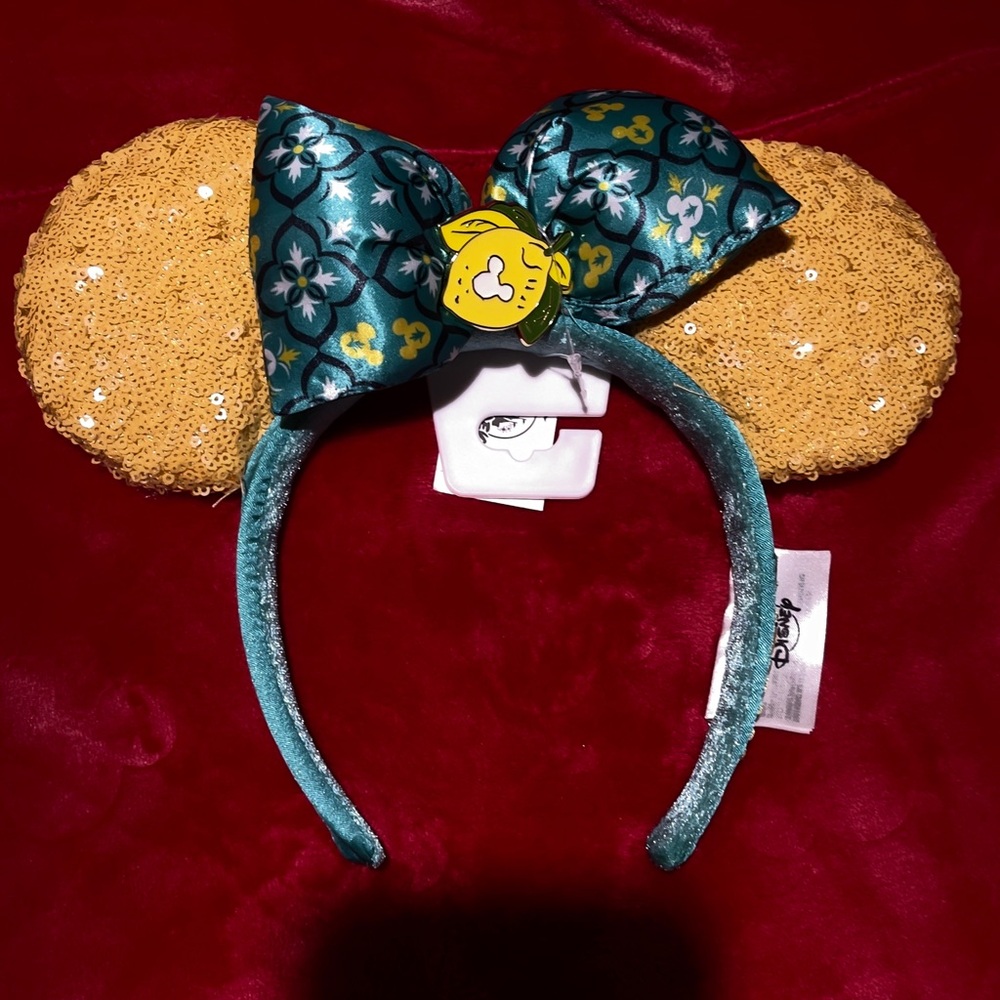Disney Parks Limoncello Minnie Ears Headband from the Italy Pavilion at Epcot.